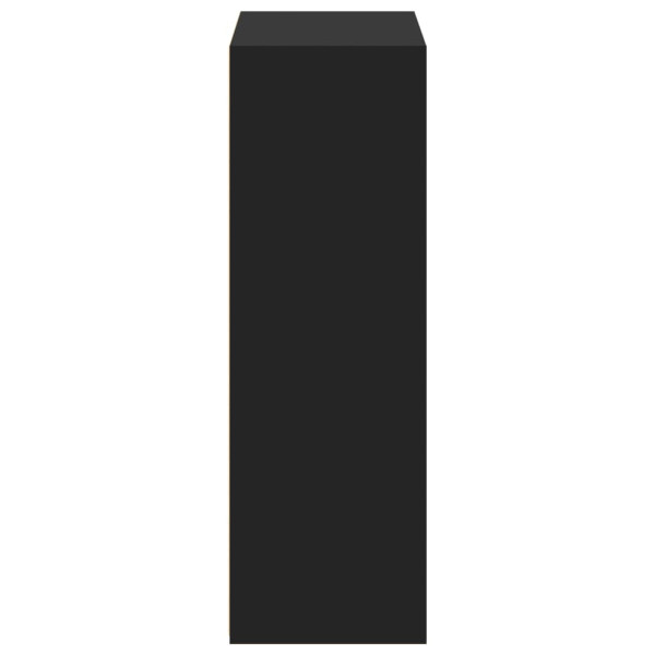 Aparador alto madera de ingeniería negro 70x41x124 cm M 5