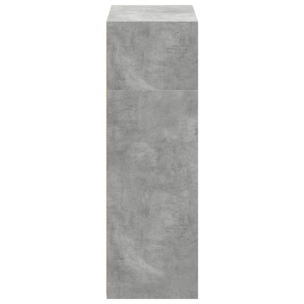 Aparador alto madera de ingeniería gris hormigón 70x41x124 cm M 5