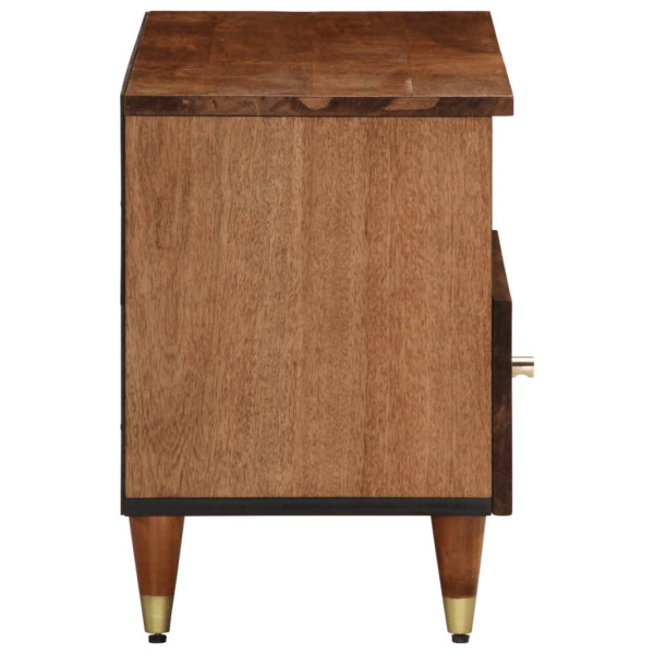 Mueble de TV madera maciza de mango 80x33x46 cm M 4