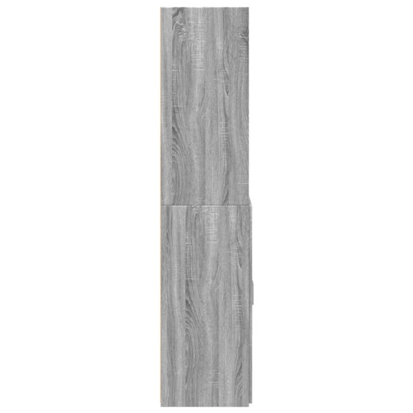 Aparador de madera de ingeniería gris Sonoma 80x42.5x185 cm M 5