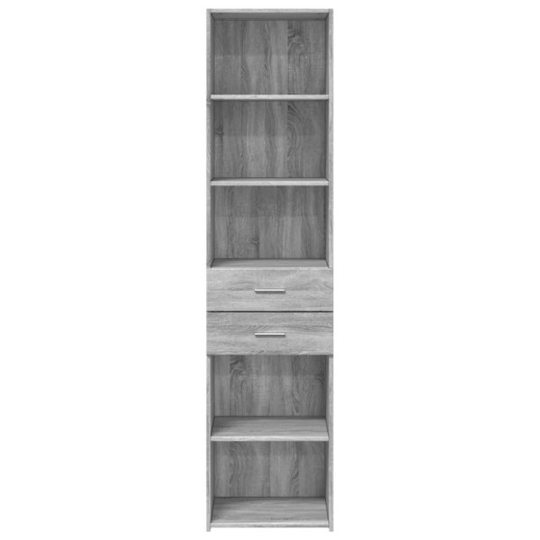 Aparador de madera de ingeniería gris Sonoma 45x42.5x185 cm M 4