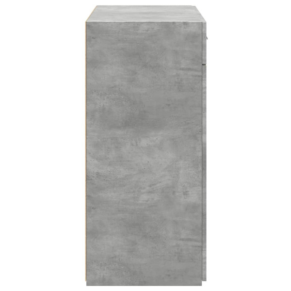 Aparador de madera contrachapada gris hormigón 80x42.5x93 cm M 5