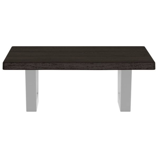 Estante de lavabo de pared de acero y madera maciza de roble M 4