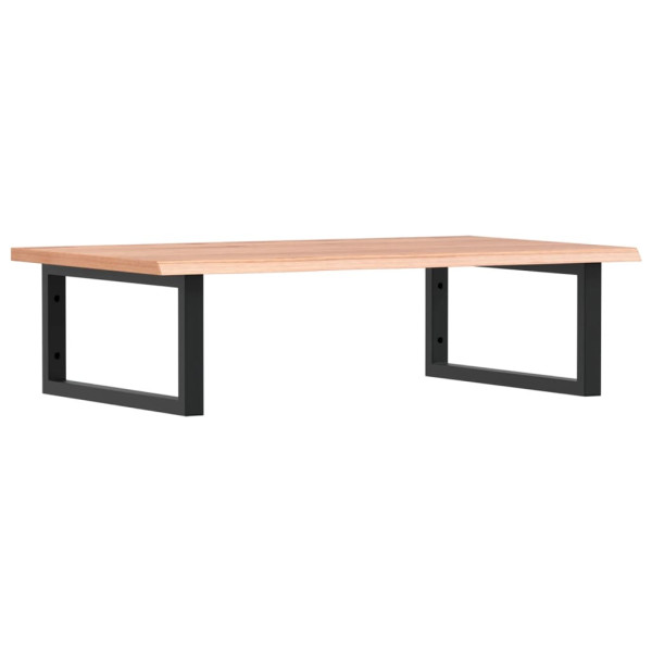 Estante de lavabo de pared de acero y madera maciza de roble M 2