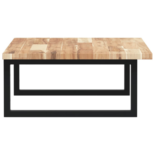 Estante de lavabo de pared acero y madera maciza de acacia M 5