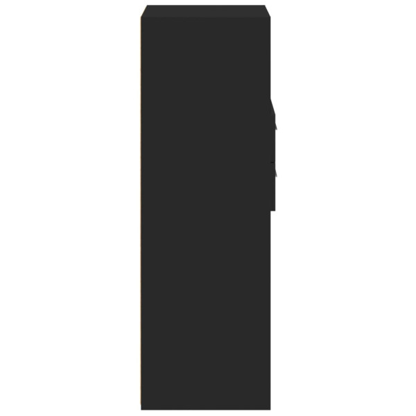 Aparador alto madera de ingeniería negro 30x42.5x124 cm M 5