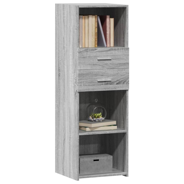 Aparador alto madera de ingeniería gris Sonoma 40x42.5x124 cm M 3