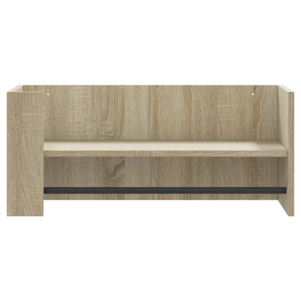Estante de pared madera ingeniería roble Sonoma 70.5x35x30.5 cm M 4