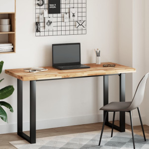 Tablero escritorio madera maciza acacia sin tratar 140x60x4 cm H