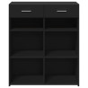Aparador de madera de ingeniería negro 80x42.5x93 cm 4