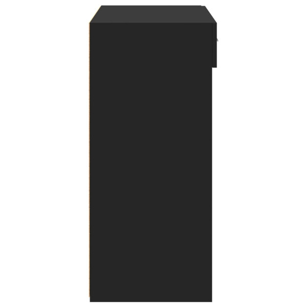 Aparador de madera de ingeniería negro 80x42.5x93 cm M 5