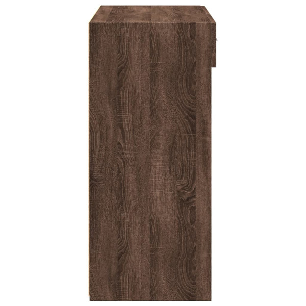 Aparador de madera de ingeniería marrón roble 80x42.5x93 cm M 5