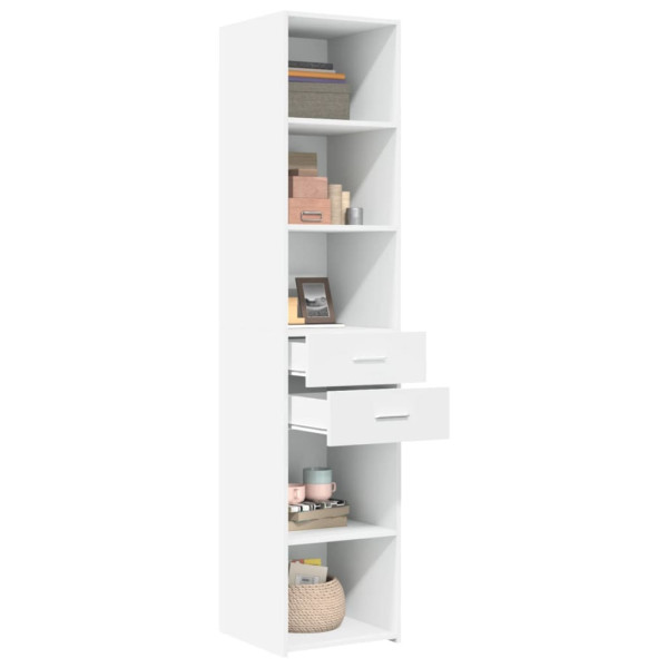 Aparador de madera de ingeniería blanco 40x42.5x185 cm M 3