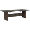 Set de mesa y sillas jardín 9 piezas y cojines ratán PE marrón 4