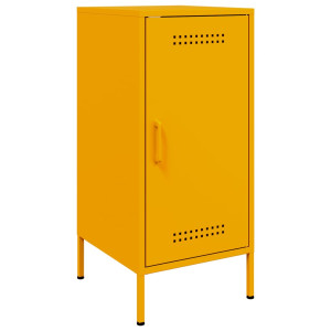 Aparador de acero laminado en frío amarillo mostaza 36x39x79 cm H