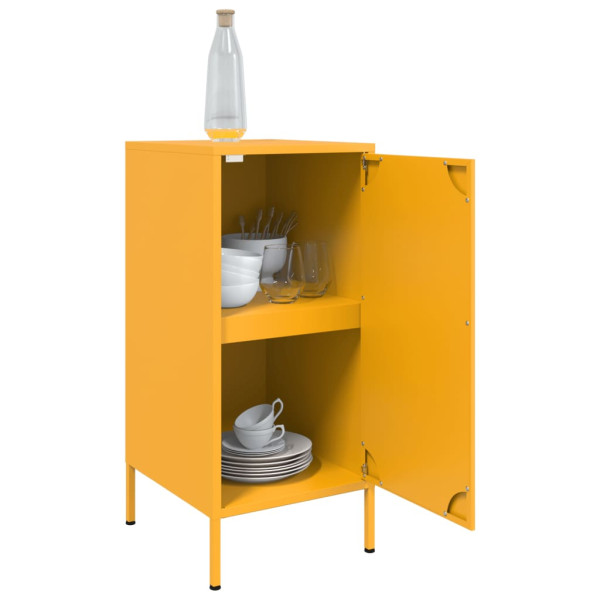 Aparador de acero laminado en frío amarillo mostaza 36x39x79 cm M 5