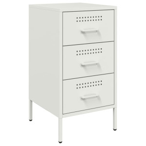 Mesa de cabeceira 36x39x68 cm aço branco H