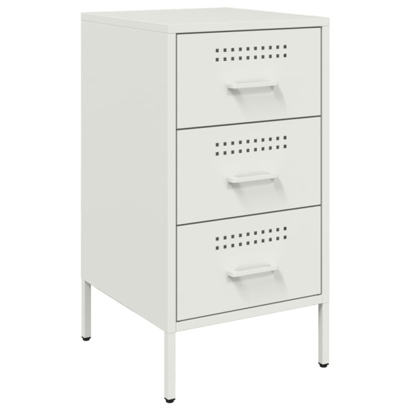 Mesa de cabeceira 36x39x68 cm aço branco M 2