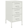 Mesa de cabeceira 36x39x68 cm aço branco 2