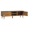 Mueble de TV MOLDE madera maciza de pino marrón 158x40x49 cm 5
