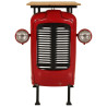Mesa bar tractor madera maciza mango rojo y marrón 55x120x107cm 3