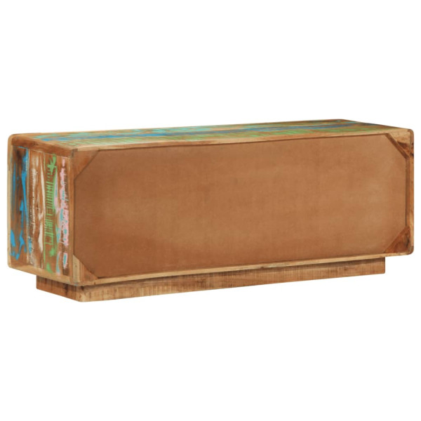 Mueble de TV madera maciza reciclada 110x30x40 cm M 4