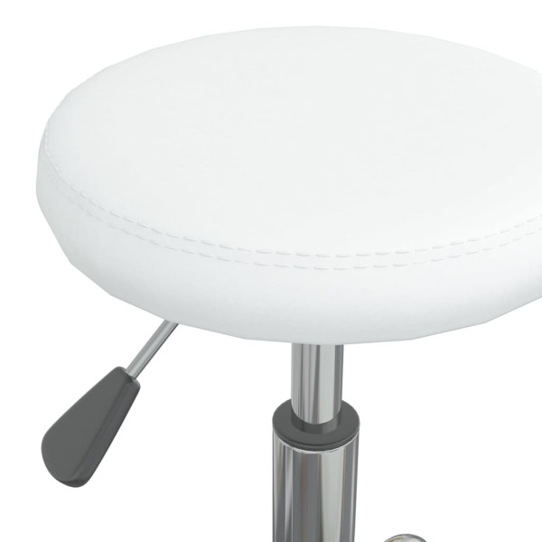 Silla de comedor de cuero sintético blanco M 5