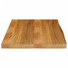 Tablero de mesa borde natural madera maciza mango 70x60x2.5 cm 4
