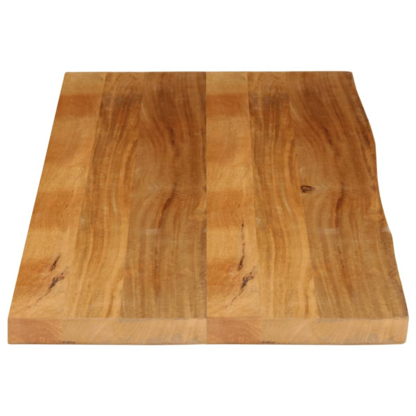 Tablero de mesa borde natural madera maciza mango 140x60x2.5 cm M 4
