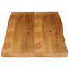 Tablero de mesa borde natural madera maciza mango 140x60x2.5 cm 4