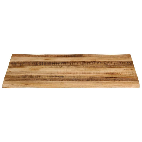 Tablero de mesa borde natural madera maciza mango 100x80x2.5 cm M 3