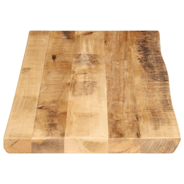 Tablero de mesa borde natural madera maciza mango 90x40x3.8 cm M 4