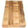 Tablero de mesa borde natural madera maciza mango 160x40x3.8 cm 4
