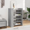 Mueble zapatero madera ingeniería gris Sonoma 74.5x37.5x100 cm 1