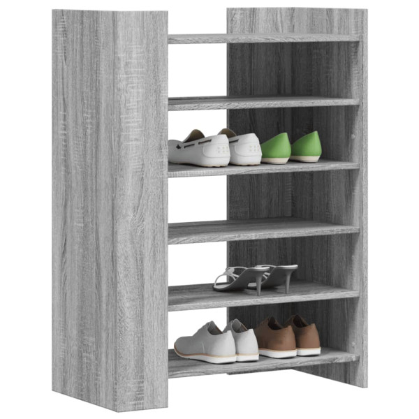 Mueble zapatero madera ingeniería gris Sonoma 74.5x37.5x100 cm M 3