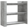 Mesa consola de madera de ingeniería gris hormigón 100x35x90 cm 2
