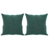 Sofá 2 lug. c/ almofadas decorativas 140cm veludo verde-escuro 5