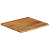 Tablero de mesa borde natural madera maciza mango 80x80x2.5 cm 2