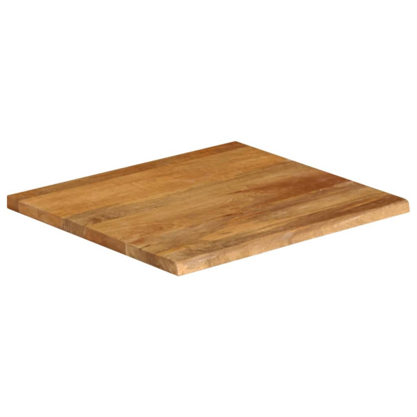 Tablero de mesa borde natural madera maciza mango 40x40x3.8 cm M 2