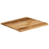 Tablero de mesa borde natural madera maciza mango 40x40x3.8 cm 2