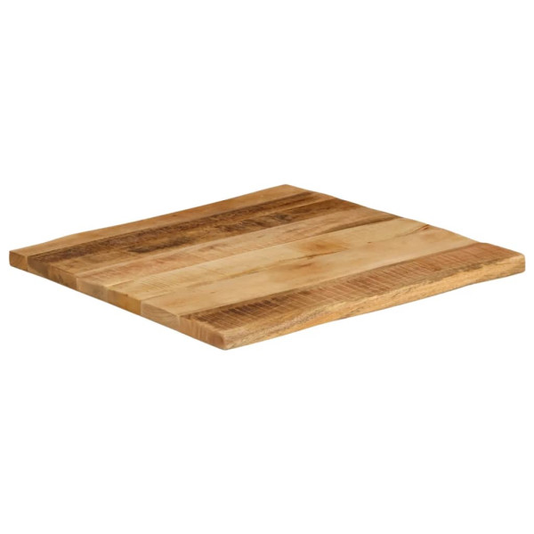 Tablero de mesa borde natural madera maciza mango 60x60x3.8 cm M 2