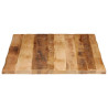 Tablero de mesa borde natural madera maciza mango 90x80x3.8 cm 4