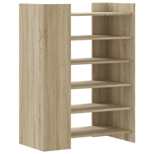 Mueble zapatero madera ingeniería roble Sonoma 74.5x37.5x100 cm H