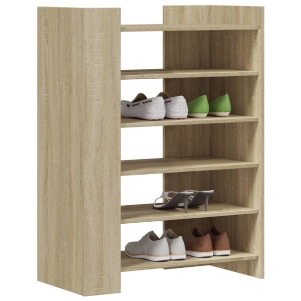 Mueble zapatero madera ingeniería roble Sonoma 74.5x37.5x100 cm M 3