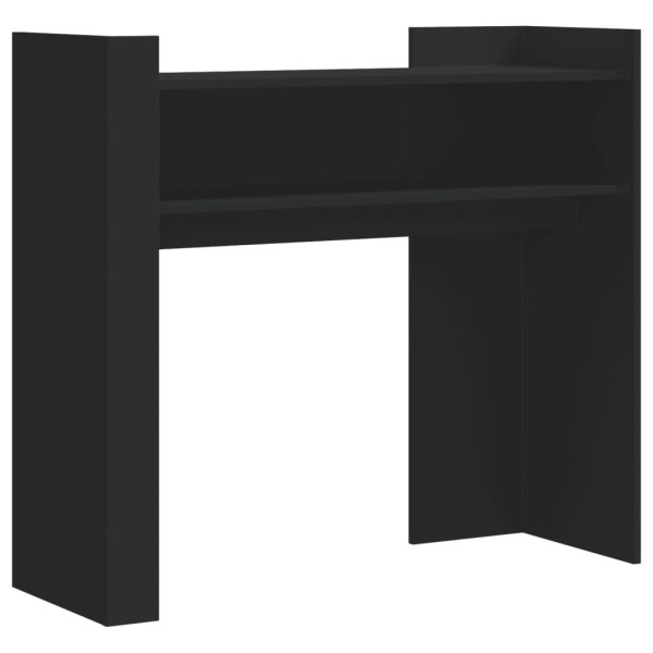 Mesa consola de madera de ingeniería negra 100x35x90 cm M 2
