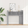 Mesa consola de madera de ingeniería gris Sonoma 100x35x90 cm 3