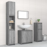 Set de muebles de baño 4 pzas madera contrachapada gris sonoma 1