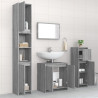 Set de muebles de baño 4 pzas madera contrachapada gris sonoma 3