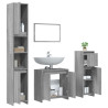 Set de muebles de baño 4 pzas madera contrachapada gris sonoma 4
