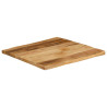 Tablero de mesa borde natural madera mango rugosa 40x40x2.5 cm 2